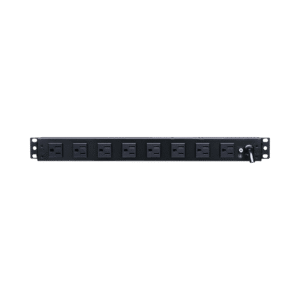 PDU Bǭsico de Montaje en Rack, Con 10 Salidas NEMA 5-15R y Protecci??n Contra Sobretensiones,  Enchufe de Entrada NEMA 5-15P, de 19in, 1UR, 15 Amp, 120 Vca