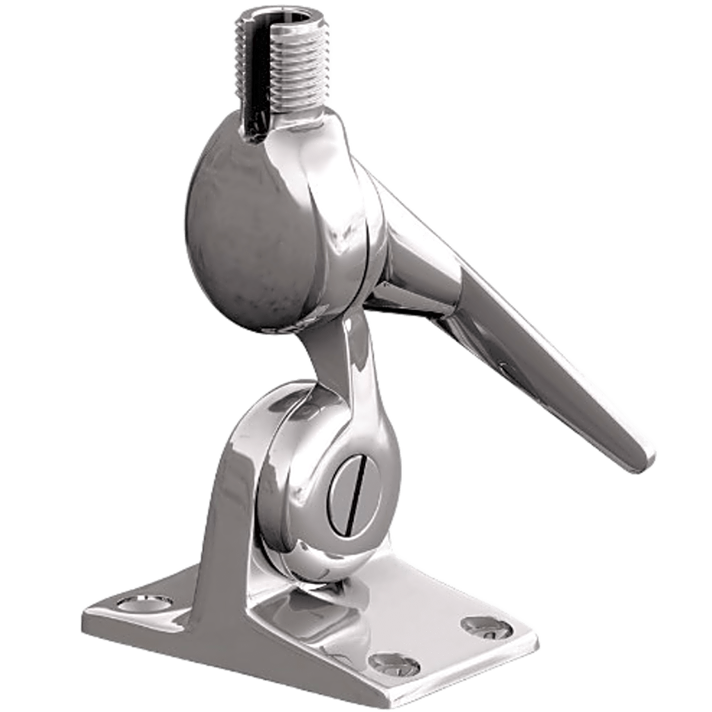 Soporte de Montaje de Cremallera de Acero Inoxidable / Dise??o sin Tuercas / Dientes de 5 Grados para Ajustes Finos / Ranura Especial para Cable / Liberaci??n de Acci??n Rǭpida / Superficies Inclinadas / Roscas Estǭndar 1-1