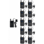 Kit para guía turístico de 1 transmisor y 10 receptores