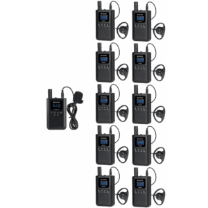 Kit para guía turístico de 1 transmisor y 10 receptores
