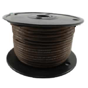 Cable ElǸctrico color cafǸ calibre 14 / UL 1015-1230 / 600 Voltios / Temperatura 105??C Seco 75??C Hǧmedo / Cobre Esta??ado Clase K / Aislante PVC Retardante de Llama VW-1 / Resistente a Humedad Abrasi??n ǁcid