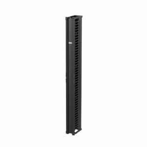 Organizador Vertical CableTek, Sencillo (Solo Frontal), Para Rack Abierto de 45 Unidades, 6 in de Ancho, Color Negro