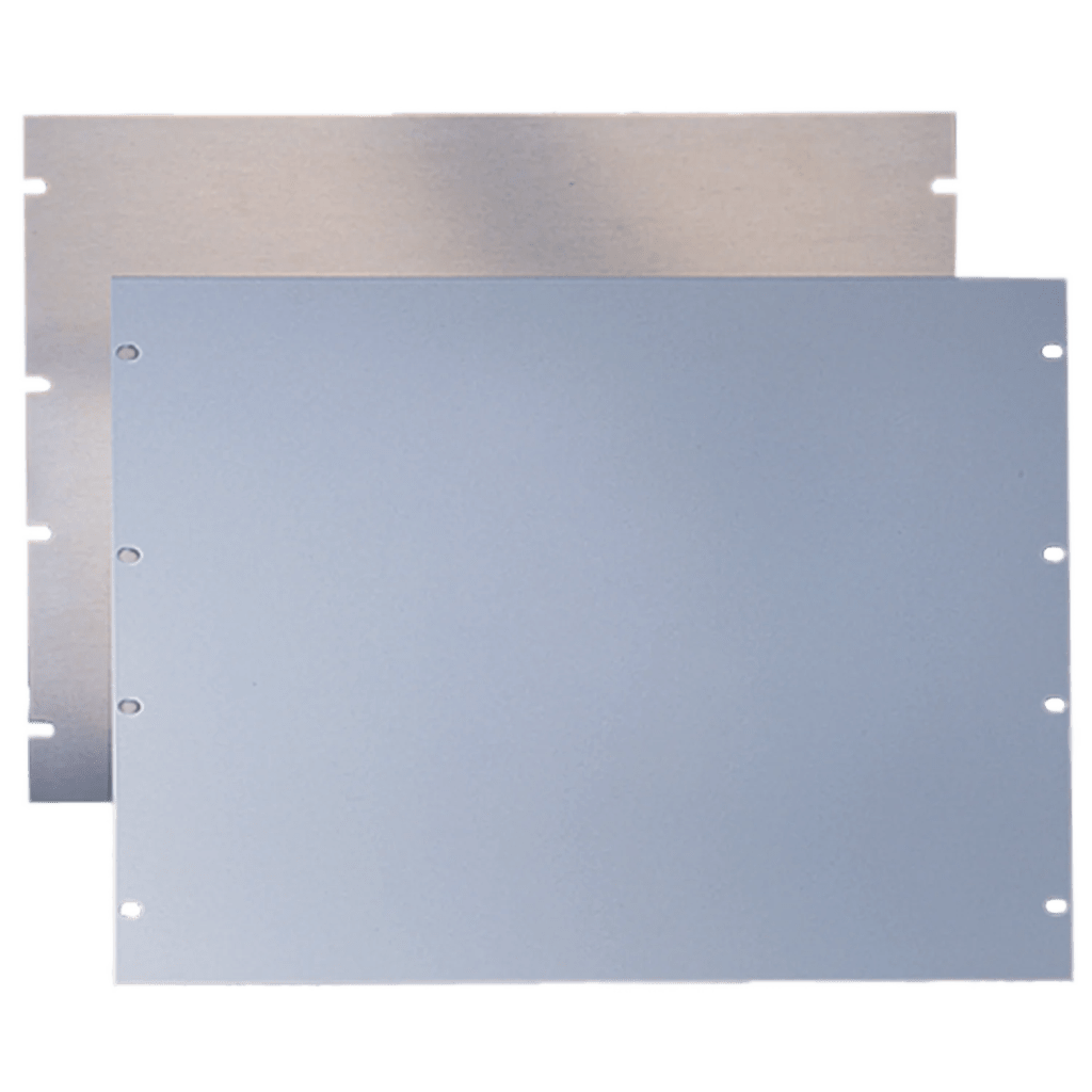 Tapa Ciega Para Rack Estǭndar de 19in, Plano, de Acero, 3 UR, Color Gris