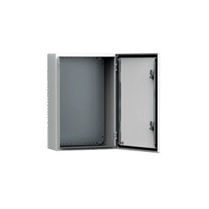 Gabinete de Uso Exterior MAS 500 x 400 x 210 mm NEMA 4/12/13; IP66; IK10 de Acero Dulce 1.5 mm con Platina de Montaje Incluida Color Gris Claro