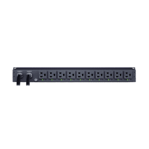 PDU ATS (Fuente Redundante Auto-transferible) Monitoreable, Para Distribuci??n de Energ??a, 2 Entradas 120 Vca NEMA5-15P, Con 10 Salidas NEMA 5-15R, Horizontal 19in, 1UR