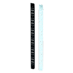 Organizador Vertical para Amarre de Cables / Acero Dulce / 2068 x 122 x 19 mm (81.4 x 4.8 x 0.75 in) / Negro Intenso RAL 9005 / Montaje sin Herramientas / Compatible con Accesorios de Gesti??n