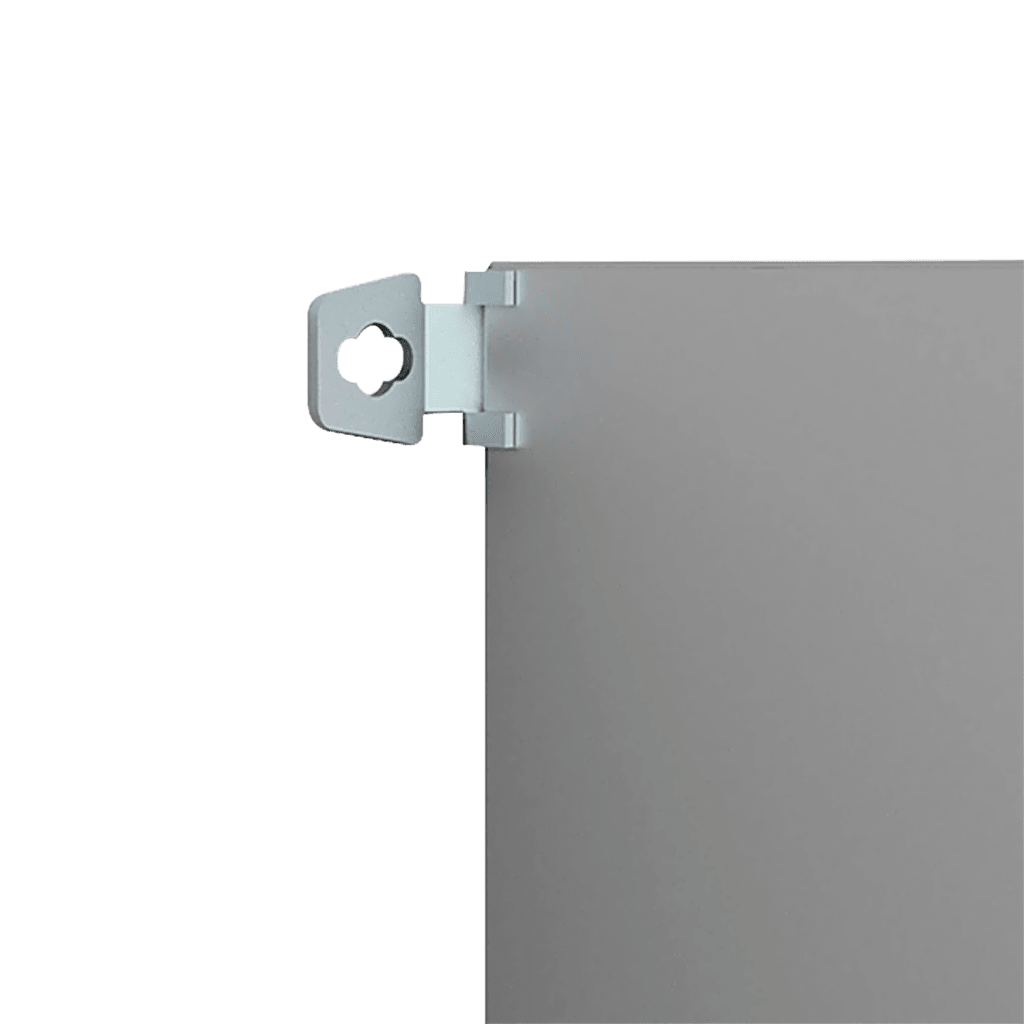 Soporte de Montaje en Pared para Gabinetes NEMA / Brackets Externos AW / Acero Suave Zincado 3 mm / 36x76x21 mm (1.42x2.99x0.83 in) / Incluye 4 Unidades con Accesorios / Mantiene Protecci??n NEMA / IP