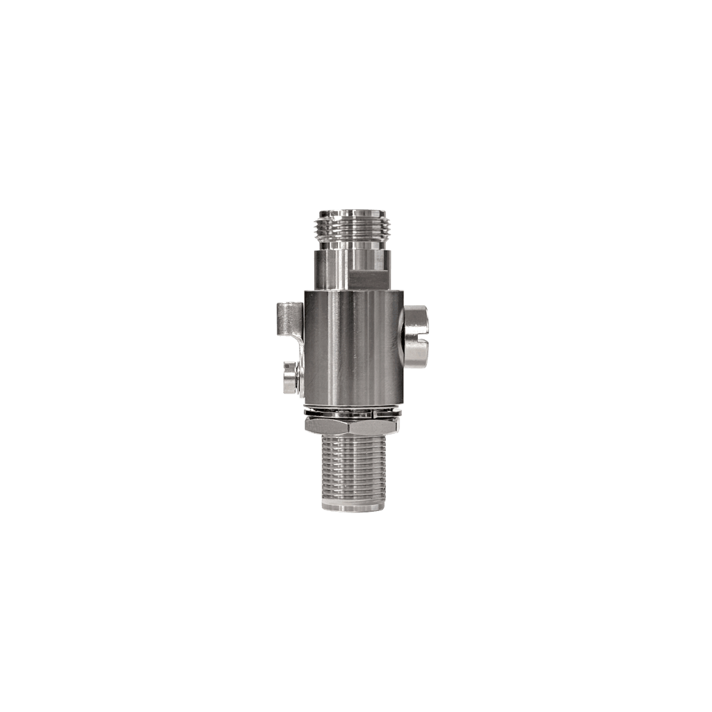 Protector Contra Descargas ElǸctricas / Rango de Frecuencia de DC a 5.8 GHz / Impedancia 50 / Protecci??n Bidireccional / Tubo de Descarga de Gas 90V Reemplazable / Conectores N hembra