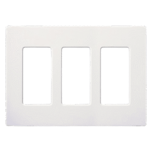 Tapa Color Blanco para interruptor o dimmer Lutron, 3 gang, limpio y moderno