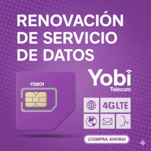 Renovaci??n de plan anual de servicio de 3.5GB para SIM Yobi (No incluye SIM)