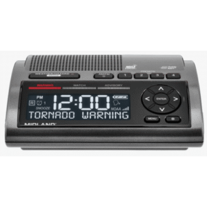 Radio de Alerta Meteorol??gica WR400 / 7 Canales NOAA y Environment Canada / Almacena 10 Alertas / Sirena de 85 dB / Reloj Dual con Alarma / Carga USB / Certificado Public Alert