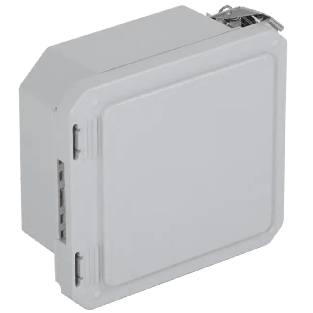 Caja Impermeable De Fibra De Vidrio, 6.77" (17.19cm) Alto x 6.77" (17.19cm) Ancho x 4.06" (10.31cm), Sin Ventanilla, Listado UL/cUL, Hecho En EE.UU, Serie EnviroArmour??