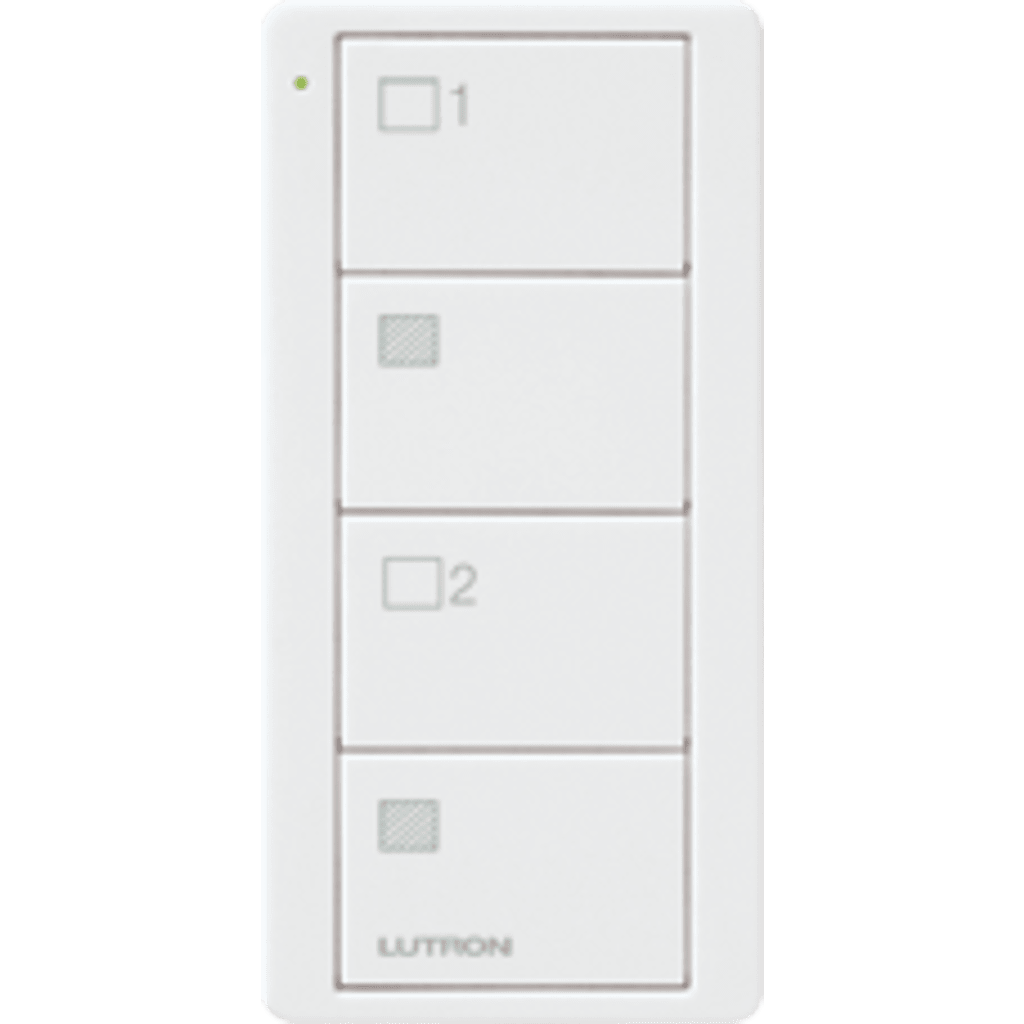 Control remoto PICO inalámbrico con 4 botones encender/apagar grupo/escenas, complemente con un atenuador o switch on/off