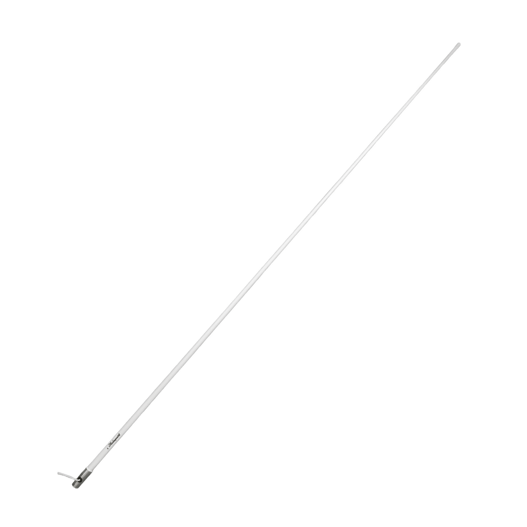 Antena Marina VHF de Fibra de Vidrio / Para Uso en Embarcaciones / Ganancia de 6 dB / 50 Watts / Base de Acero Inoxidable