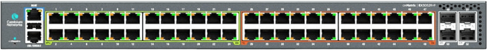 Switch Empresarial / Cloud-Managed / Layer 2-3 / 24-48 Puertos Gigabit / 4-6 Puertos SFP+ 10G-SFP28 25G / PoE+ 30W-PoE++ 60W-90W / Dual Power CRPS / 128-420 Gbps Throughput / 5 A??os Garant??a