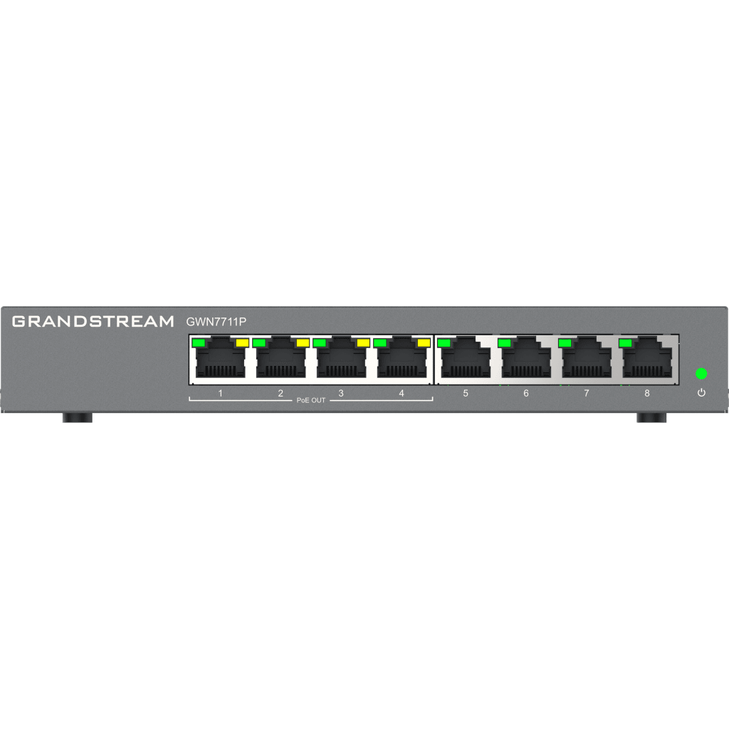 Switch de Red Administrable Capa 2 Lite / 8 Puertos Gigabit Ethernet / 4 Puertos PoE / VLAN / QoS / Snooping IGMP / Montaje en Pared y Escritorio / Compatible con GDMS