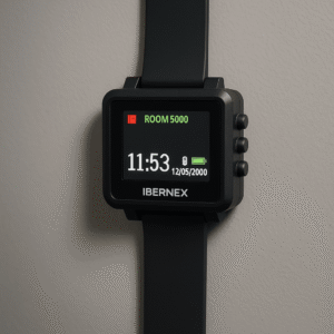Reloj Receptor Inalámbrico de Muñeca / Display LCD a Color / Batería Recargable / Indicación Visual y Acústica de Alarmas / Almacena hasta 3000 Caracteres / Conexión Inalámbrica por Radiofrecuencia
