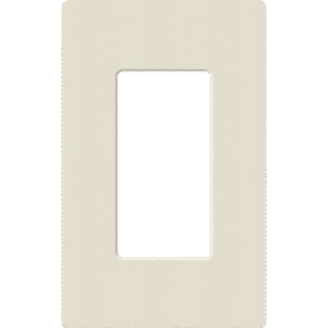 Placa de pared 1 espacio, para atenuador (dimmer), apagador ó control remoto inalámbrico LUTRON.