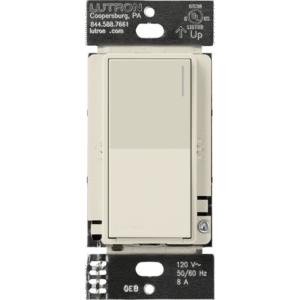 Placa de pared 1 espacio, para atenuador (dimmer), apagador ó control remoto inalámbrico LUTRON.