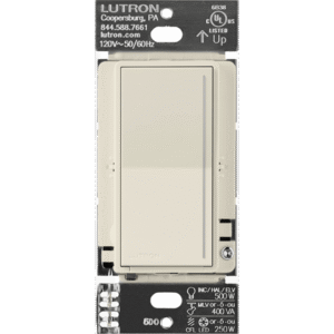 (RadioRa3) )Atenuador (dimmer) Auxiliar de pared, compañero de atenuadores multilocación. Usar en 3 vías o escalera.
