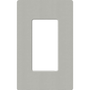 Placa de pared 1 espacio, para atenuador (dimmer), apagador ó control remoto inalámbrico LUTRON.