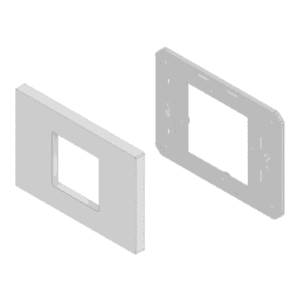 Embellecedor para Caja Americana / ABS Antimicrobiano / Blanco con Efecto de Contraste / Colocación Fácil y Rápida