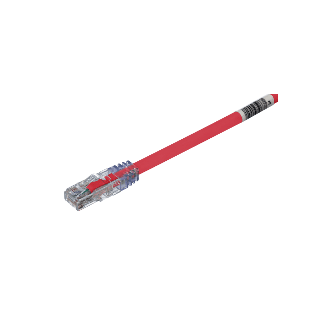 Cable de Parcheo UTP, Cat6A, 24 AWG, CM, Color Rojo, 7.62 Metros (25 Pies)