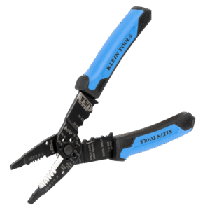 Pinzas Pelacables Multiuso / Pela Cables Sólidos 10-20 AWG y Trenzados 12-22 AWG / Capacidad Ponchado Terminales 10-22 AWG / Corte Tornillos 4-40 a 10-32 / Acero Óxido Negro / Mangos TPE Ergonómicos