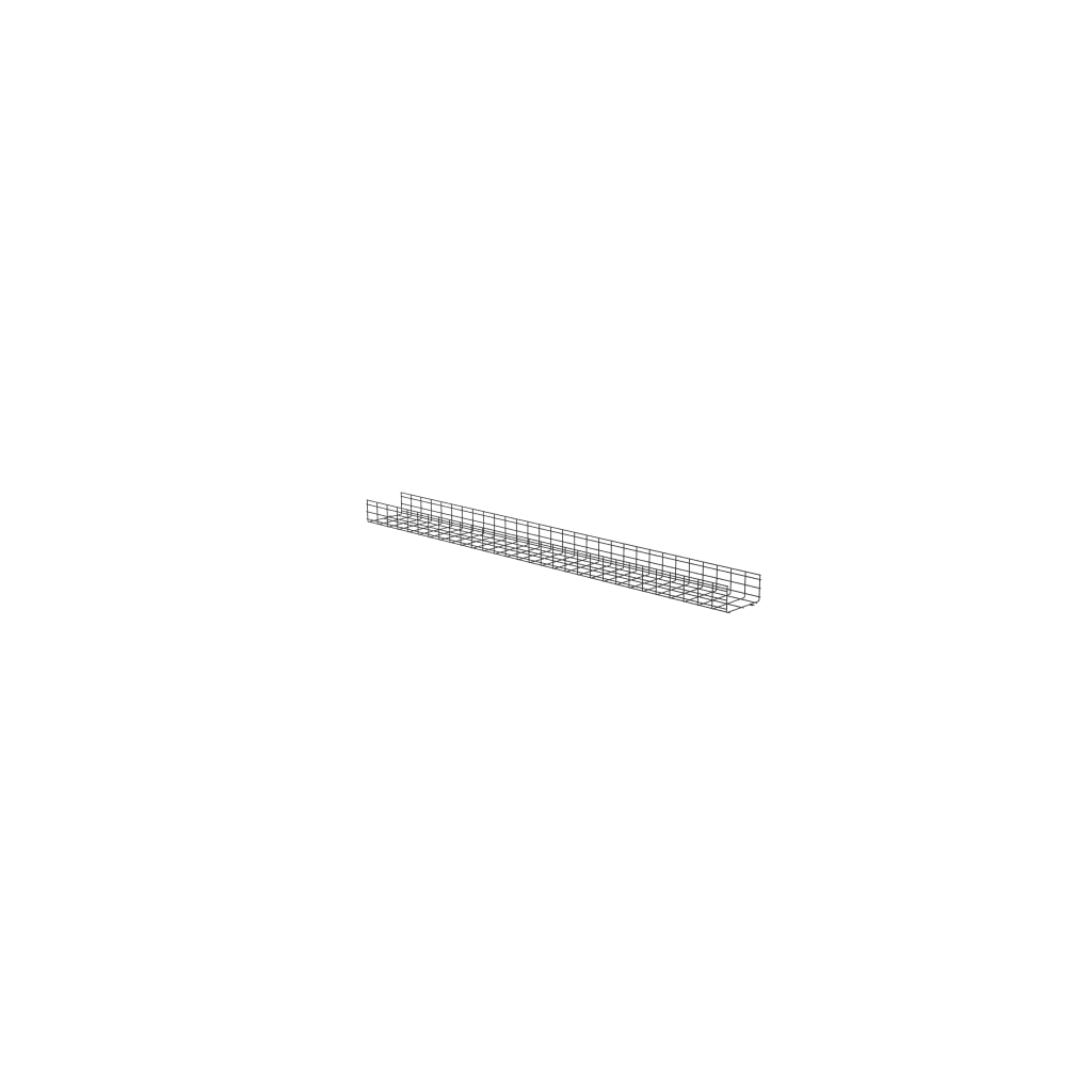 Charola Wire Basket de 12 in (304 mm) de Ancho, 6 in (152 mm) de Alto, 3 m de Largo, Hasta 626 Cables Cat6, Color Negro