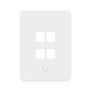 Placa de Pared Vertical Universal para Keystone de 4 Puertos con Cubierta Pintable, Acabado Personalizable, Paquete con 4 Piezas
