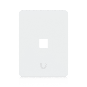 Placa de Pared Vertical Universal para Keystone de 1 Puerto con Cubierta Pintable, Acabado Personalizable, Paquete con 4 Piezas