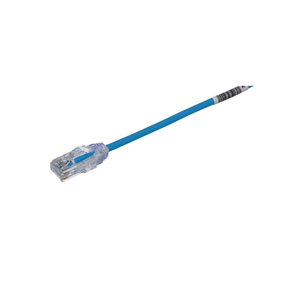 Cable de Parcheo TX6, UTP Cat6, Di?metro Reducido (28AWG), Color Azul, 30.48 Metros (100 Pies)