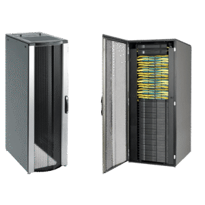 Gabinete Rack ProLine ConnecTek 42 UR / 2000 x 800 x 1100 mm Con Capacidad 1134 kg  Acero, Color Negro Con Organizadores Laterales Frontal y Traseros Incluidos