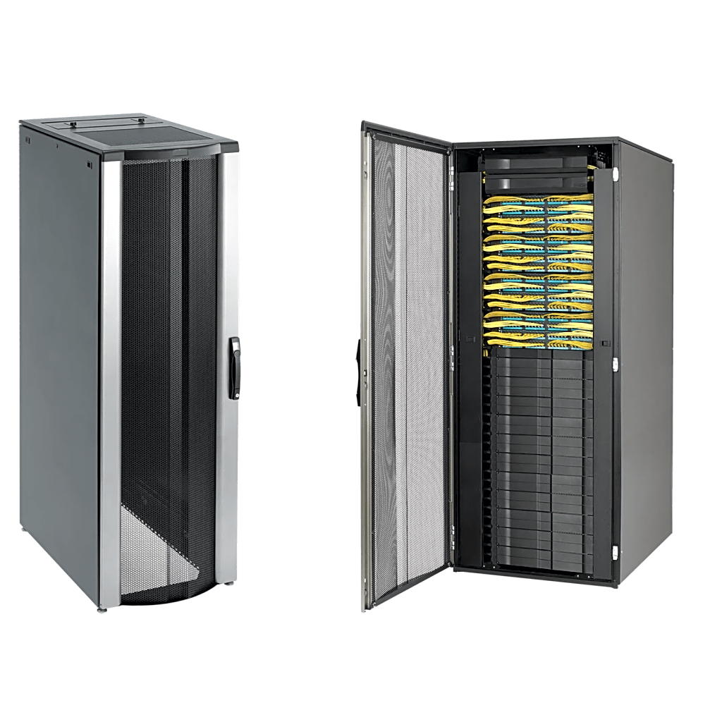 Gabinete Rack ProLine ConnecTek 42 UR / 2000 x 800 x 1100 mm Con Capacidad 1134 kg Acero, Color Negro Con Organizadores Laterales Frontal y Traseros Incluidos