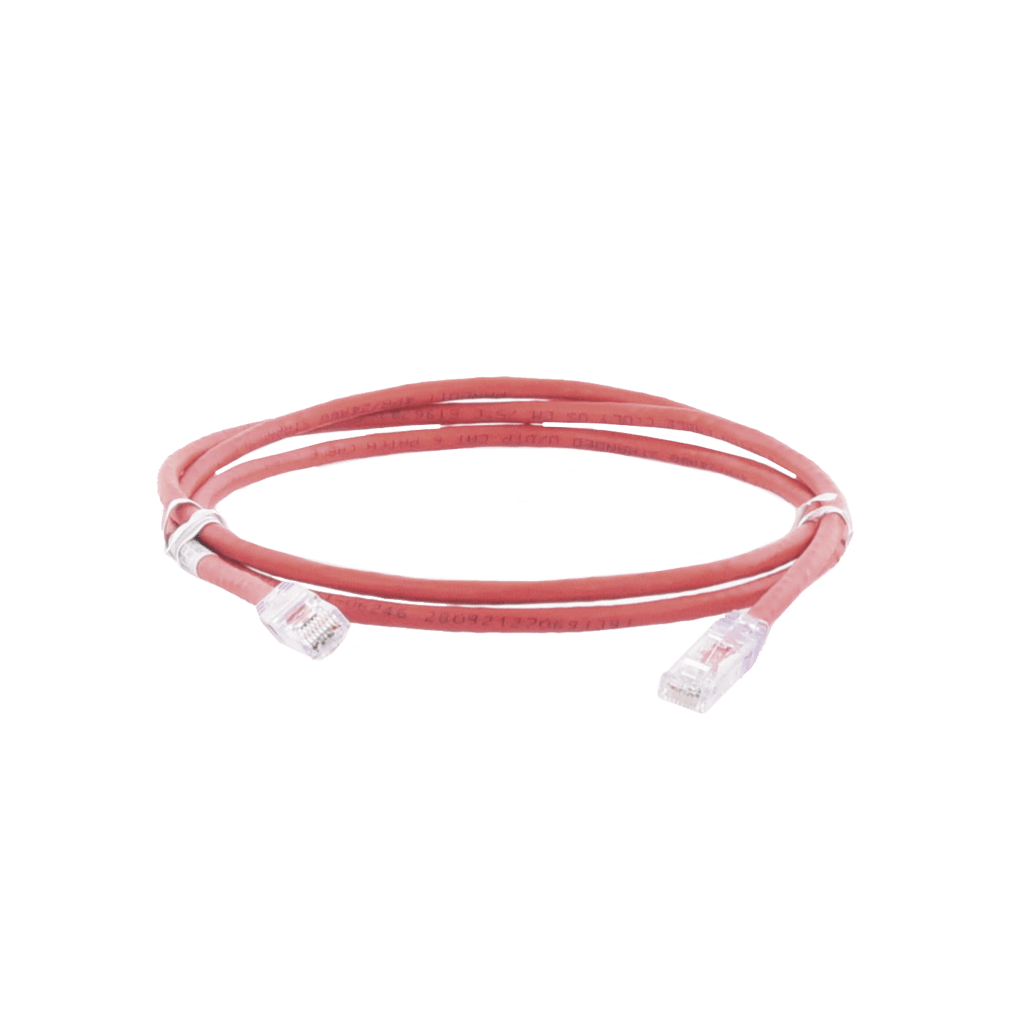 Cable de Parcheo UTP Categor?a 6, con Plug Modular en Cada Extremo - 2 Metros (6.56 Pies) - Rojo