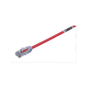 Cable de Parcheo UTP Cat6A, CM/LSZH, Di?metro Reducido (28AWG), Color Rojo, 20 cm (7.87 Pulgadas).