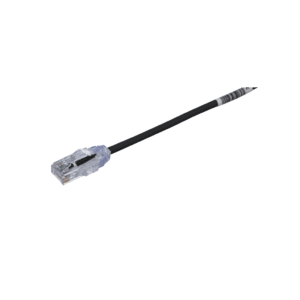 Cable de Parcheo UTP Cat6A, CM/LSZH, Di?metro Reducido (28AWG), Color Negro, 0.30 Metros (1 Pie)