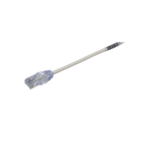 Cable de Parcheo TX6, UTP Cat6, Di?metro Reducido (28AWG), Color Blanco, 20 cm (7.87 pulgadas)