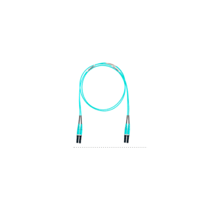 Jumper de Fibra ?ptica Multimodo 50/125 OM4, LC-LC Duplex, OFNR (Riser), Color Aqua, 11 Metros (36.09 Pies)