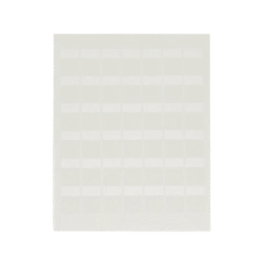 Hojas con 1000 Etiquetas para Impresora L?ser/Inyecci?n de Tinta, para Patch Panel o Face Plate, para Identificaci?n 4 Puertos, Color Blanco