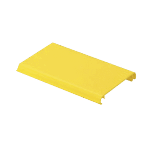 Tapa Con Bisagra a Presión Para Canaleta FiberRunner™ FR4X4YL10, de PVC Rígido, Color Amarillo, 3 m de Largo
