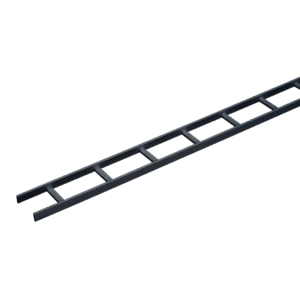 Charola Tipo Escalerilla de Secciones Rectas, 15 in (381 mm) de Ancho, Travesaños a Intervalos de 9 in (229 mm), Tramo de 10 ft (3.05 m), de Acero, Color Negro