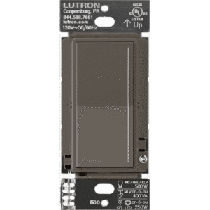 (RadioRa3) Atenuador táctil Sunnata Dimmer PRO color trufa, requiere cable neutro / soporta 250W LED