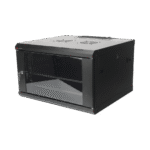 Gabinete de Pared PRECISION 19 in 6UR (455mm) - Cristal Templado. Incluye: 2 Ventiladores y Panel Cepillo