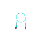 Jumper de Fibra Optica Multimodo 50/125 OM4, LC-LC Duplex, OFNR (Riser), Color Aqua, 3.05 Metros (10 Pies)