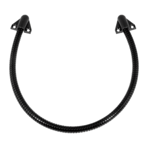 Loop Pasacable Color Negro para Puertas / Acero Inoxidable / Ideal para Control de Acceso / Diseño Elegante / Tapas de Plástico