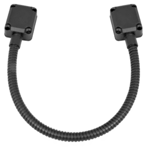 Loop Pasacable En Color Negro para Puertas  / Acero Inoxidable / Ideal para Control de Acceso / Diseño Elegante  / Tapas de Aluminio