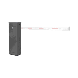 Barrera Vehicular Derecha / Soporta Brazo Recto de Hasta 8 Metros / Soporta Brazo Articulado de 6 Metros / Movimiento fluido / Diseño Elegante Color Gris / Con Corona Led Semaforizada