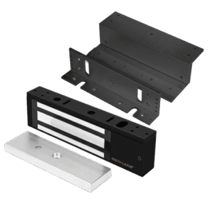 Kit Para Control de Acceso Incluye Chapa Magnética de 1200 Lbs / Montaje En Z y L /  Uso Interior / Certificación UL / En Color Negro / Diseño Elegante