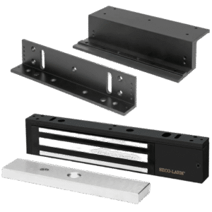Kit Para Control de Acceso Incluye Chapa Magnética de 600 Lbs / Montaje En Z y L /  Uso Interior / Certificación UL / Color Negro / Diseño Elegante